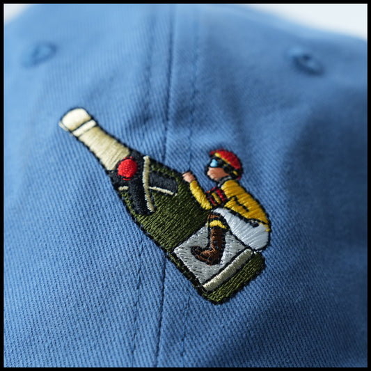 Jockey auf Champagnerflasche Cap | Blau