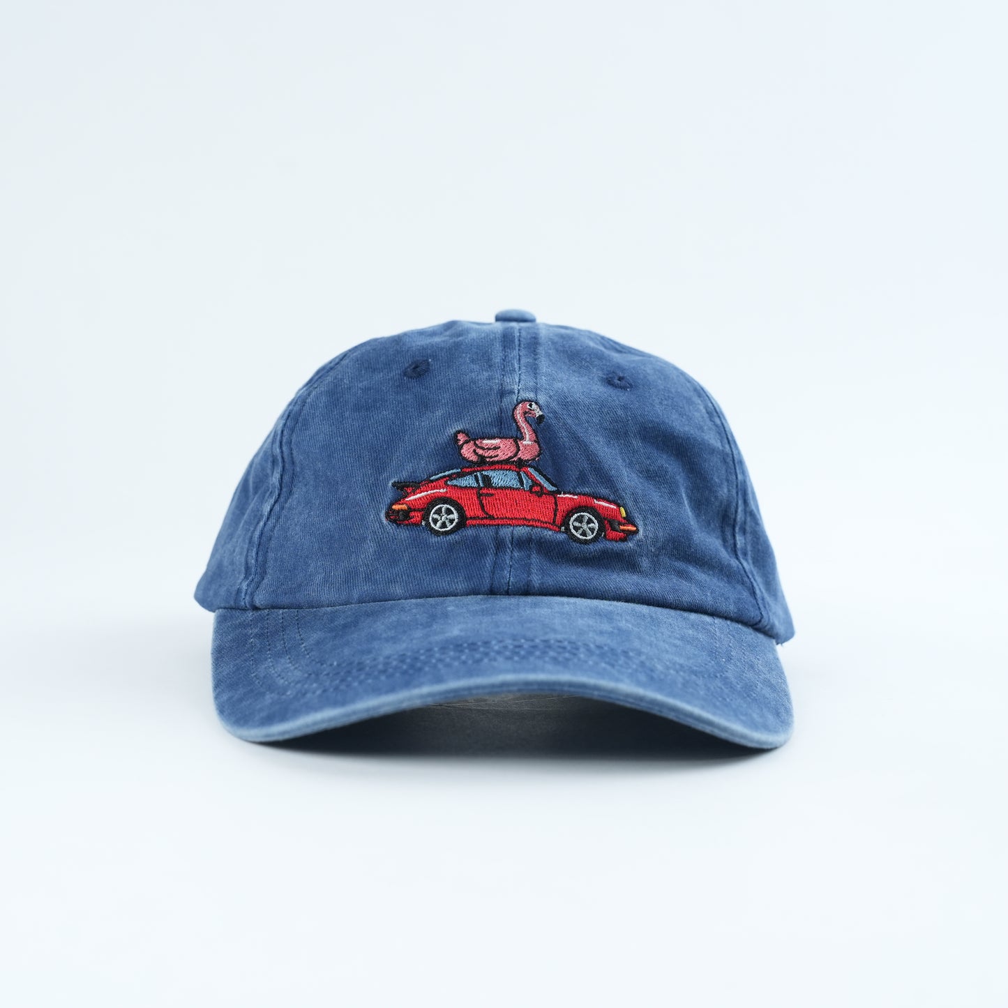 Porsche und Flamingo Cap I blau washed