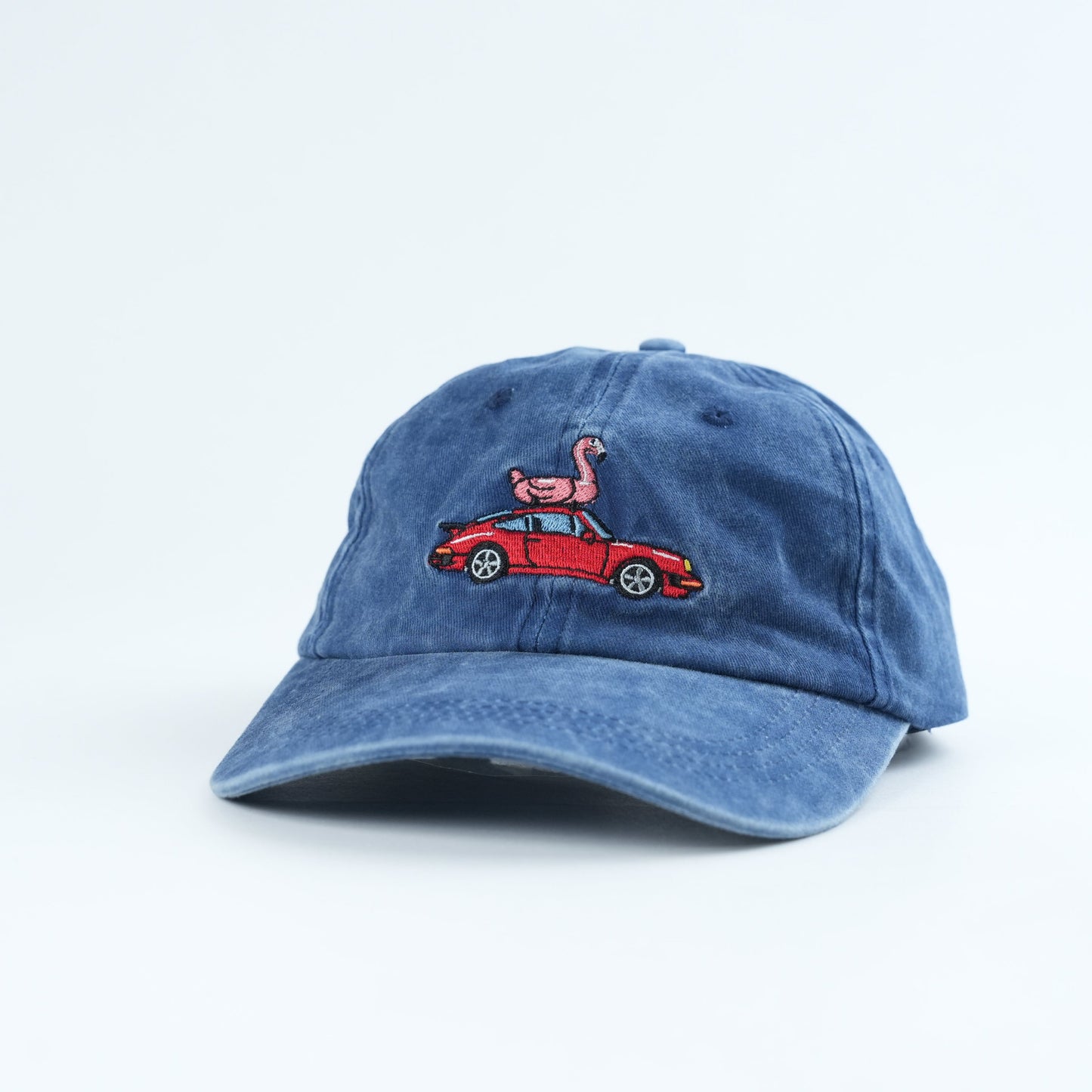 Porsche und Flamingo Cap I blau washed