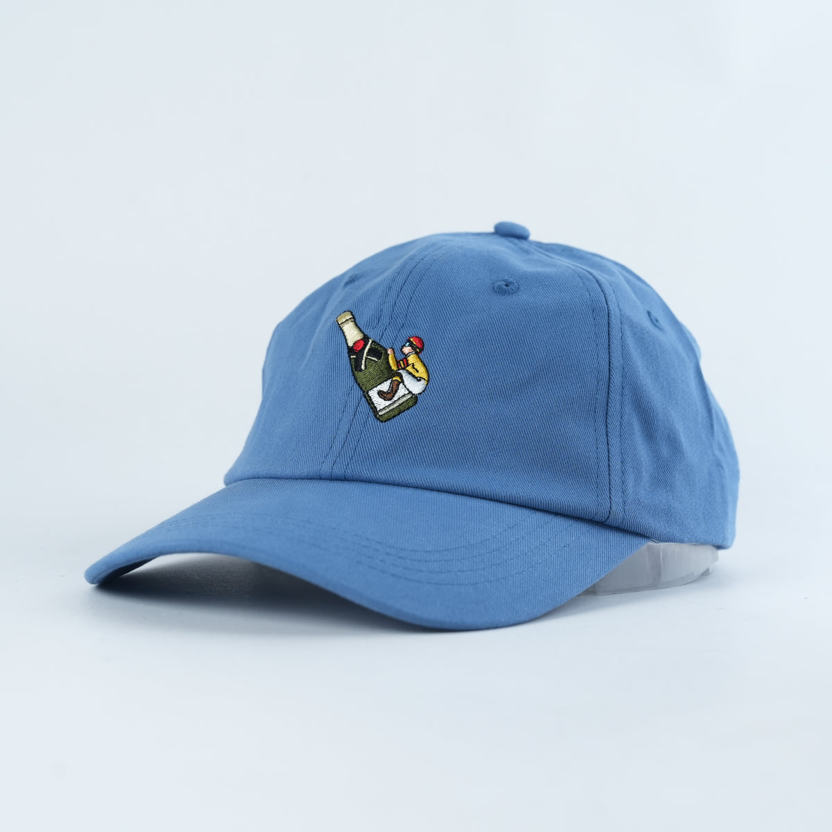 Jockey auf Champagnerflasche Cap | Blau
