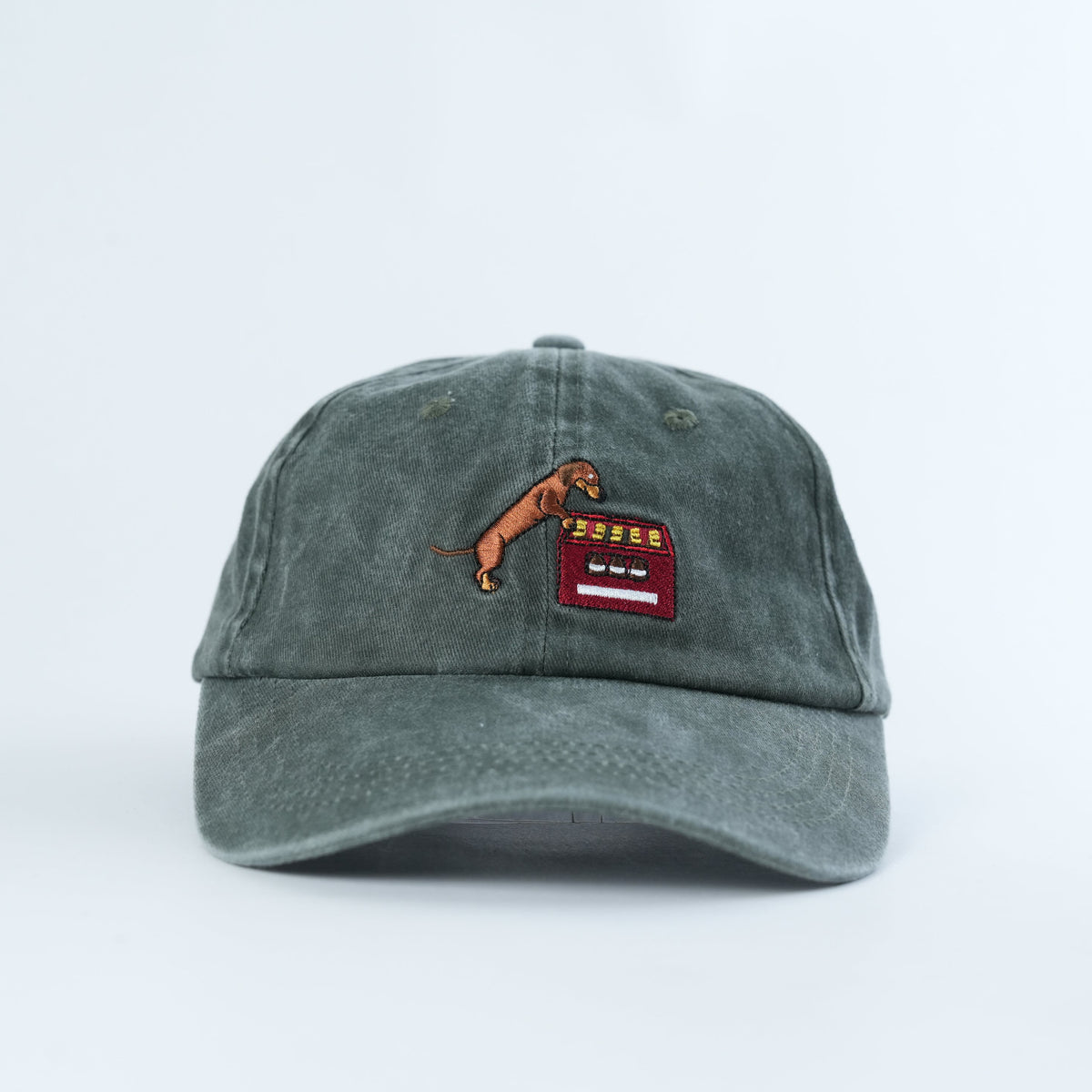 Dackel mit Bierkasten Cap | Dunkel Grün