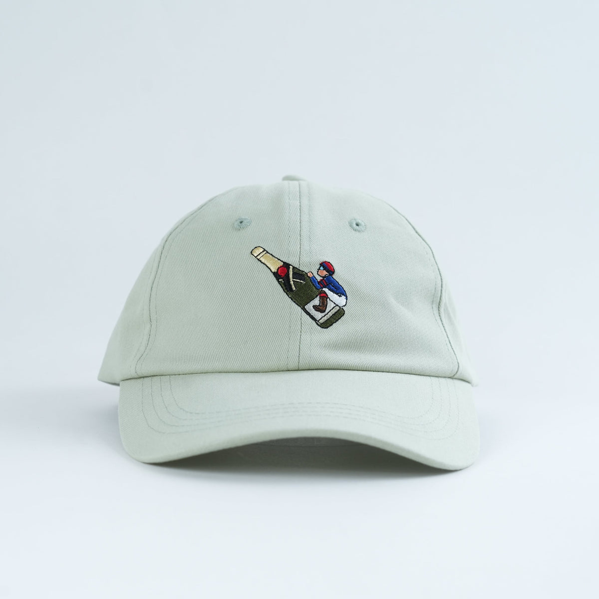 Jockey auf Champagnerflasche Cap | Salbei Grün