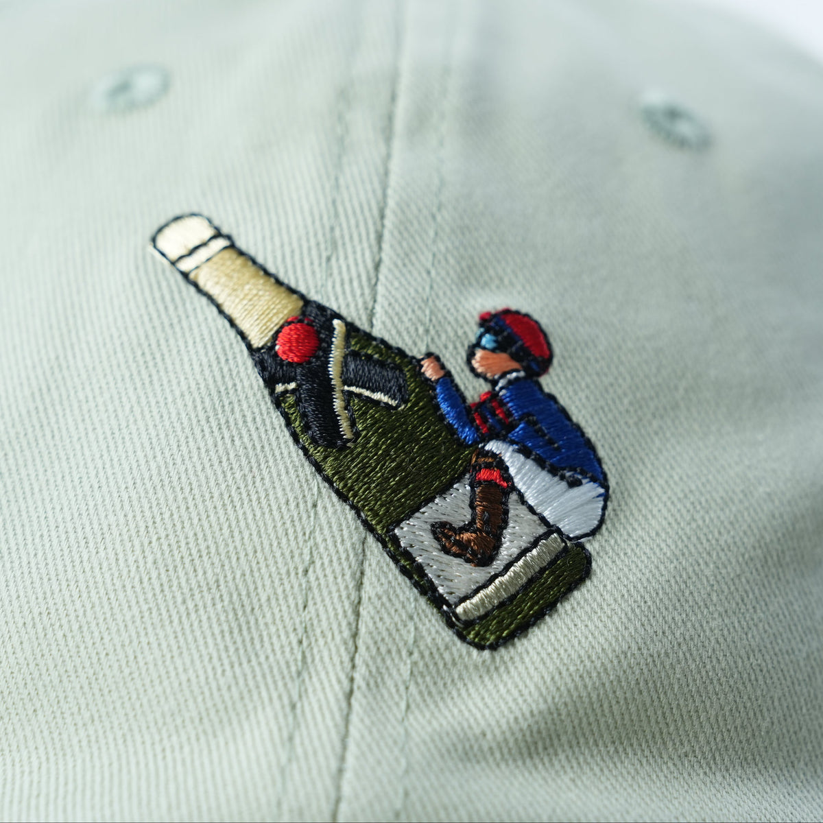 Jockey auf Champagnerflasche Cap | Salbei Grün