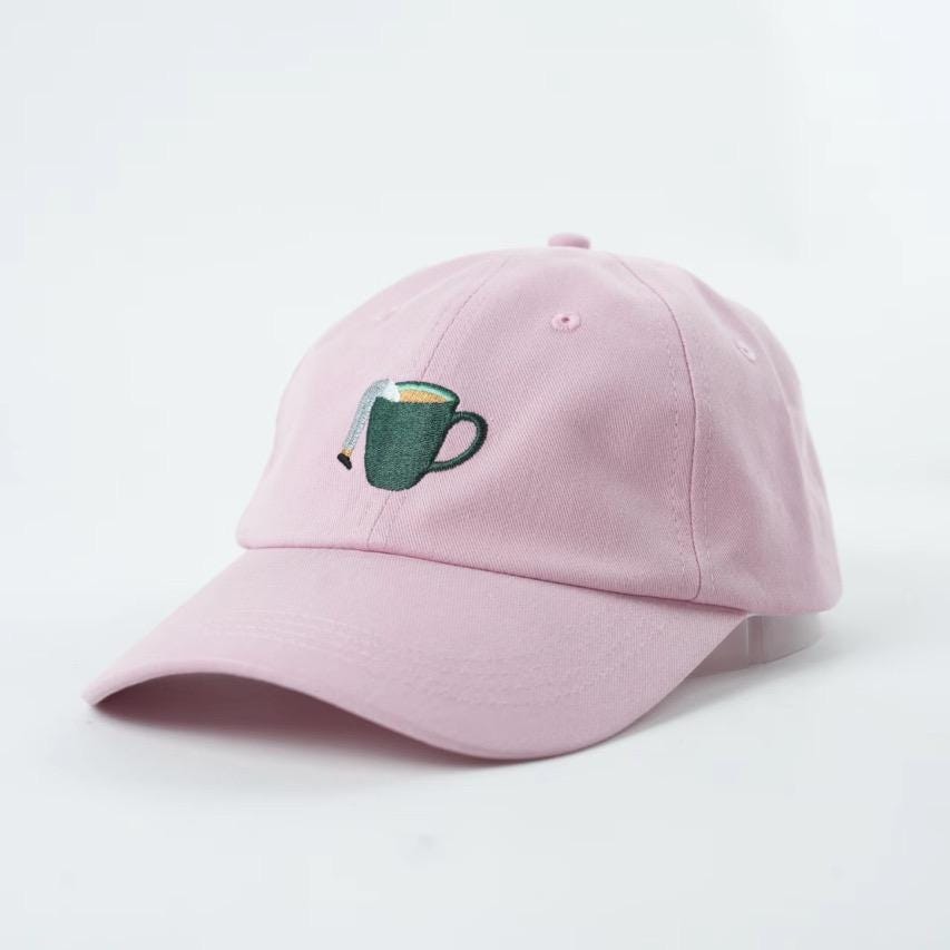 Coffee Deep Dive | Rosa | Cap | Bestickte Kappe Kaffee