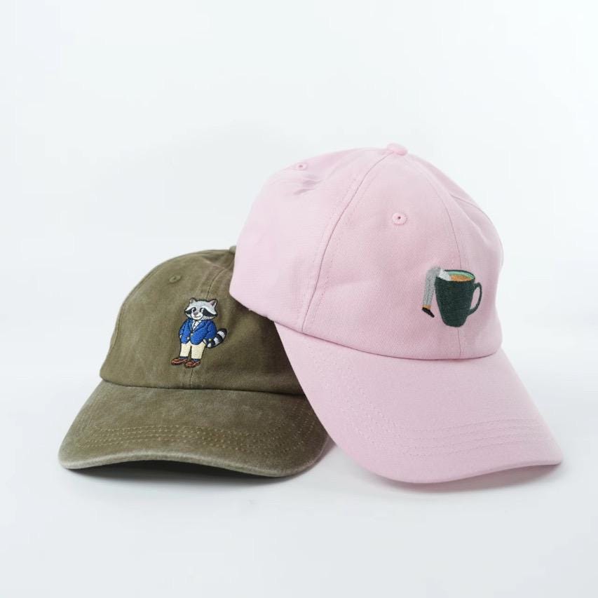 Coffee Deep Dive | Rosa | Cap | Bestickte Kappe Kaffee