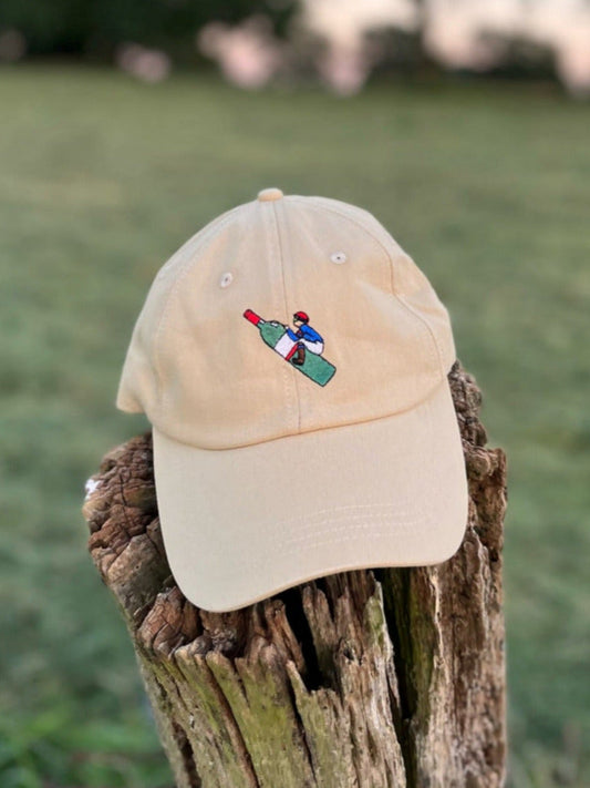 Jockey auf Weinflasche Cap | Beige